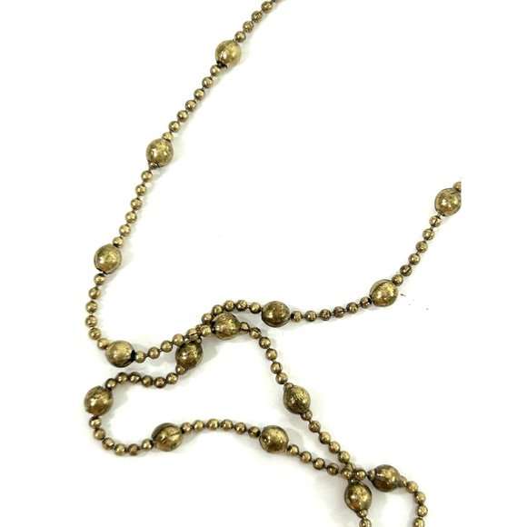 Lucky Brand Pendant Necklace Gold Tone 16” Bead Chain Iridescent Oval & Round - Picture 9 of 16